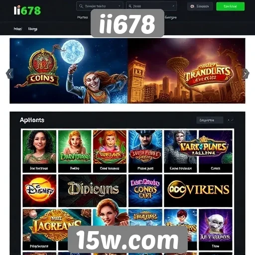 Características principais do site de jogos ii678